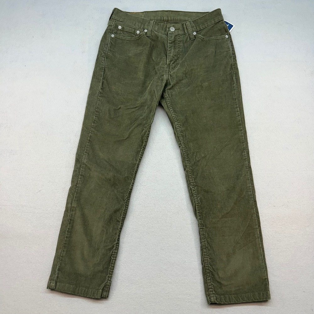 NWT Levis 511 Slim Fit Corduroy Pants Mens W30 L30 Olive Green Stretch Trousers